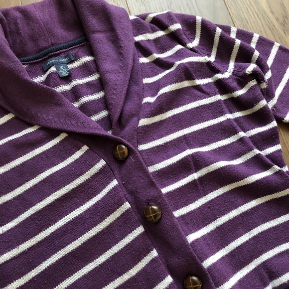 Tommy Hilfiger Thick Purple Gray Cardigan - Picture 2 of 5